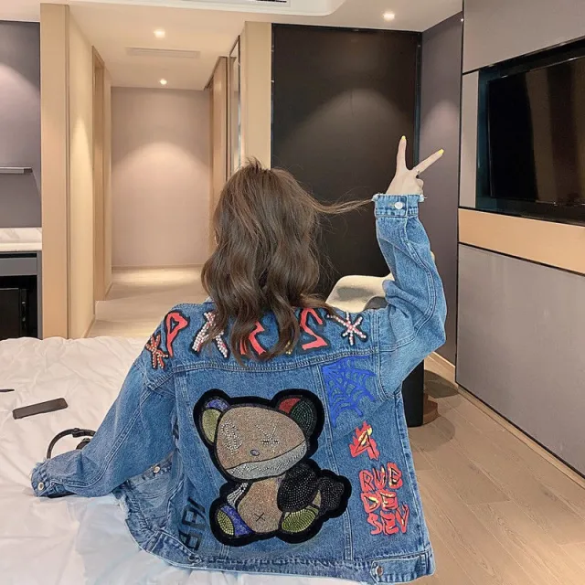 New Korean Women's Hooded Denim Short Jacket Light Blue - Shop at LoveMi