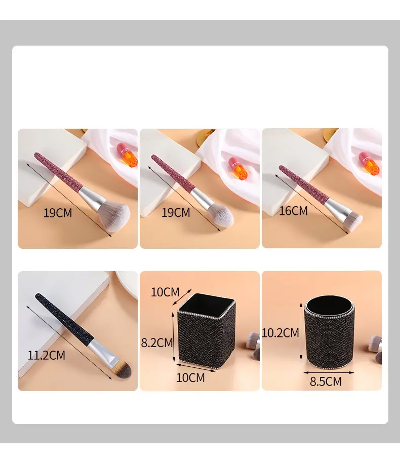 Diamond Encrusted Makeup Brush Soft Bristle