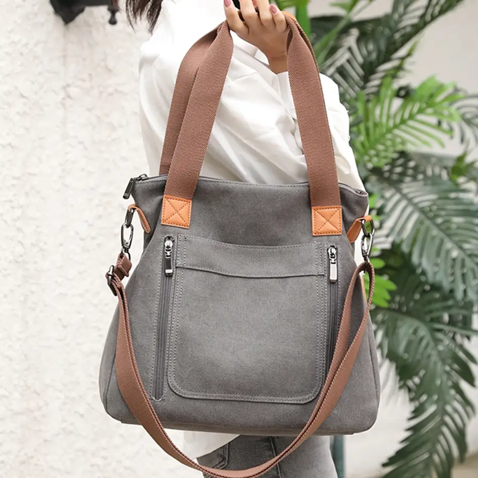 Women Totes All-match Portable Large-capacity Female Canvas Bag Casual