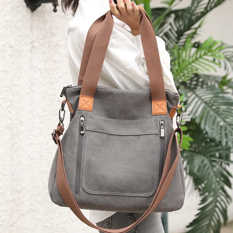 Canvas Shoulder Tote Bag