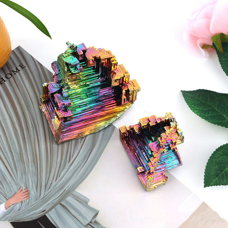 Metallic Bismuth Ore With Brilliant Colors