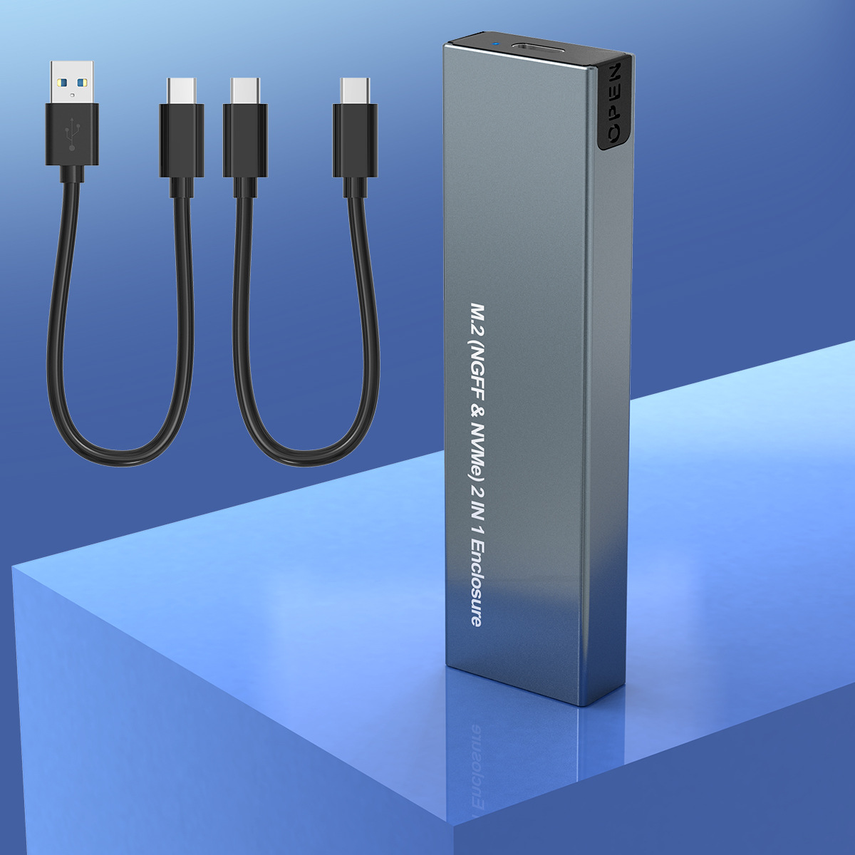10Gbps Dual Protocol M.2 Hard Disk Enclosure NVME