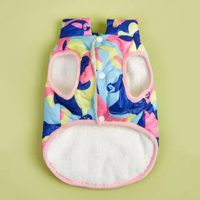 Pet Camouflage Plus Velvet Padded Jacket Pink - Shop at LoveMi