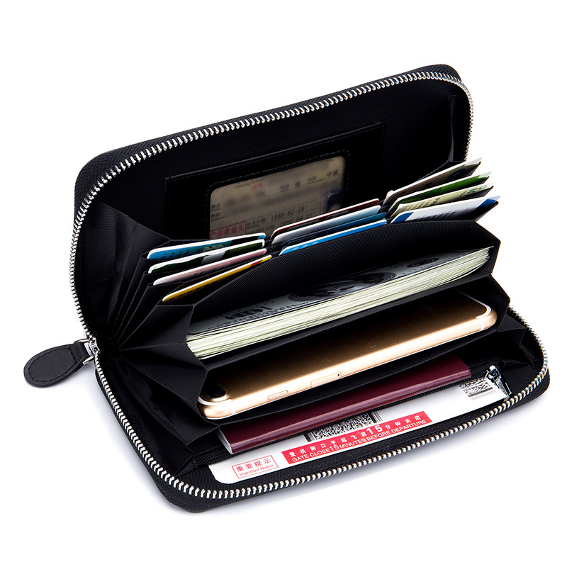 Title 1, Leather Practical Foreign Trade Long Zipper Wallet