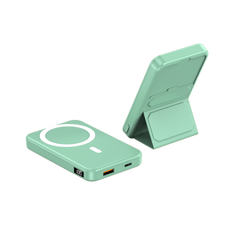 Magnetic Suction Wireless Charging Treasure Large Capacity Folding Bracket Mobile Power Supply - Image 14