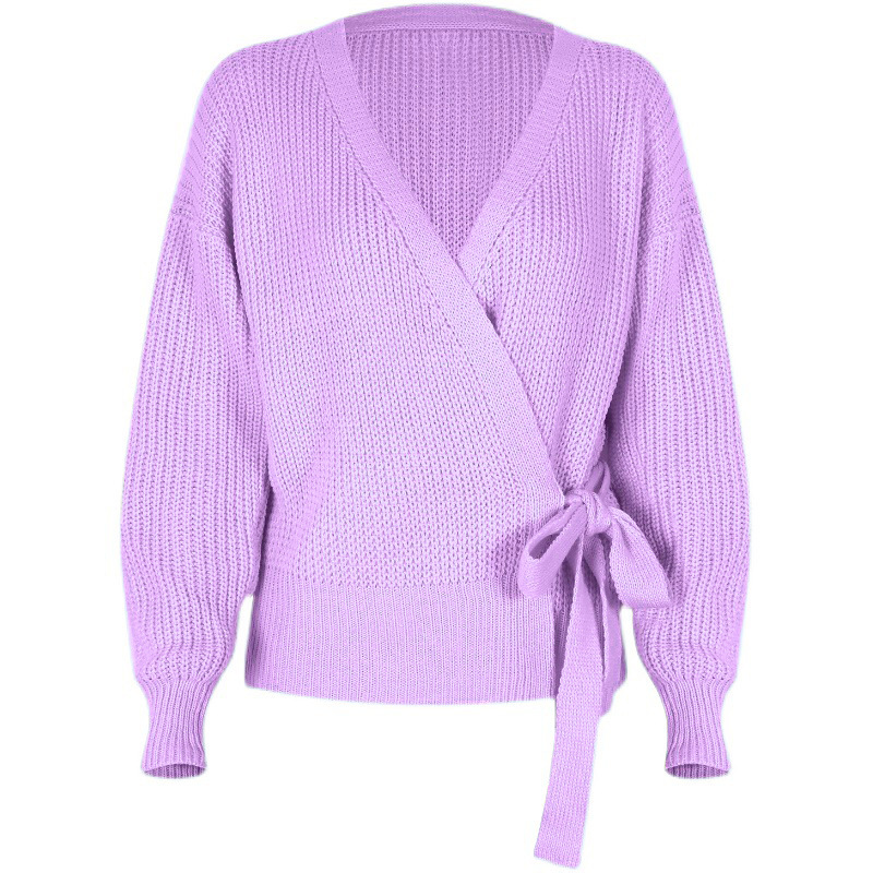 Title 6, Cardigan in maglia da donna con scollo a V, all...