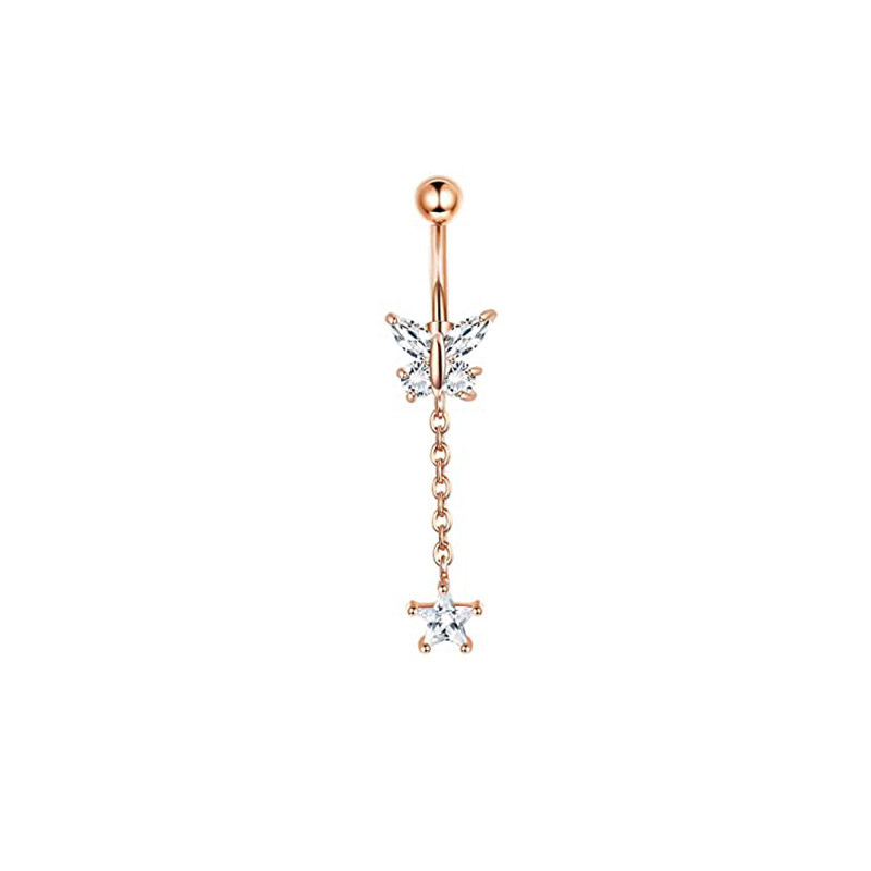 Title 3, Copper 6-piece Set Stainless Steel Zircon Strin...