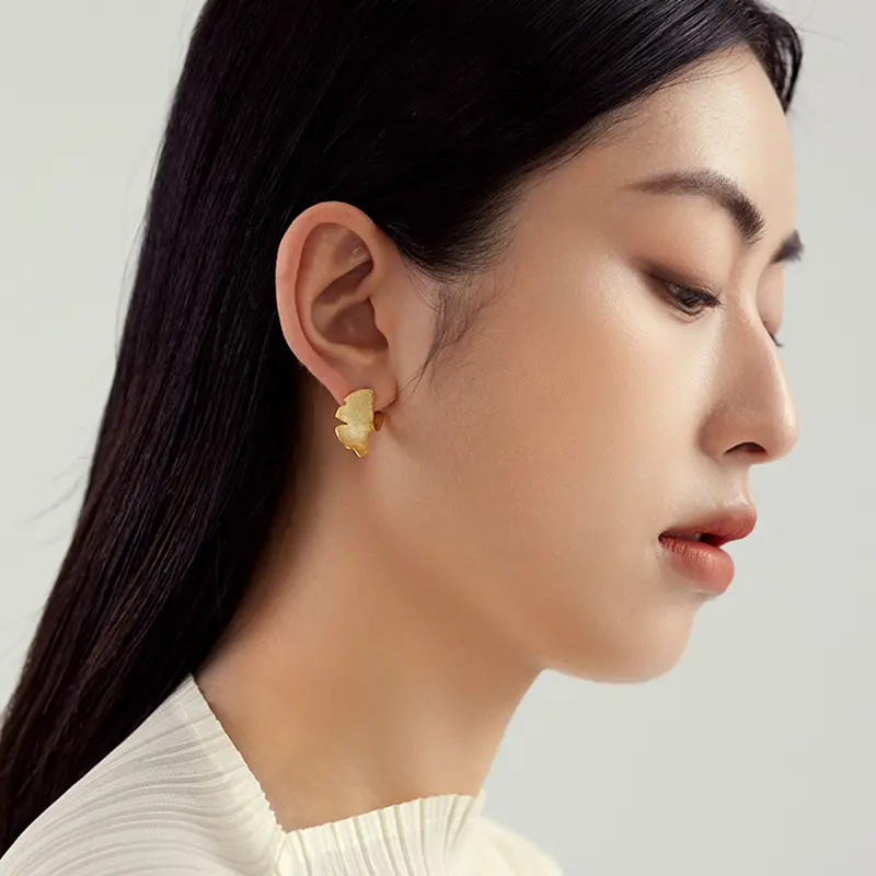 925 Sterling Silver Stud Earrings Female Plated