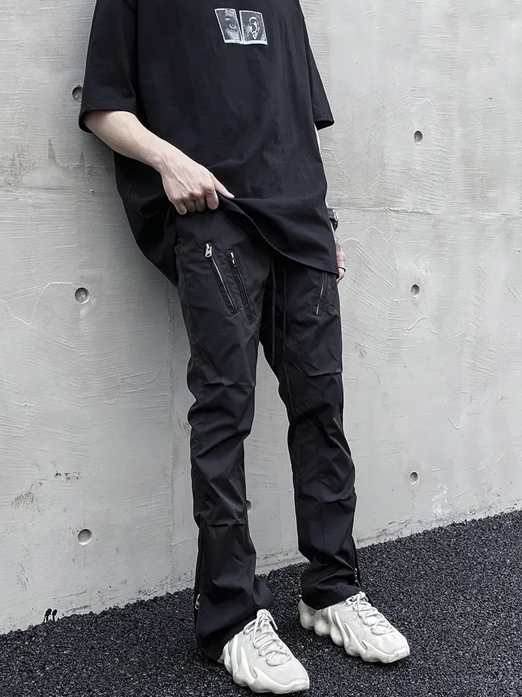 High Street Zip Slim Flared Pants