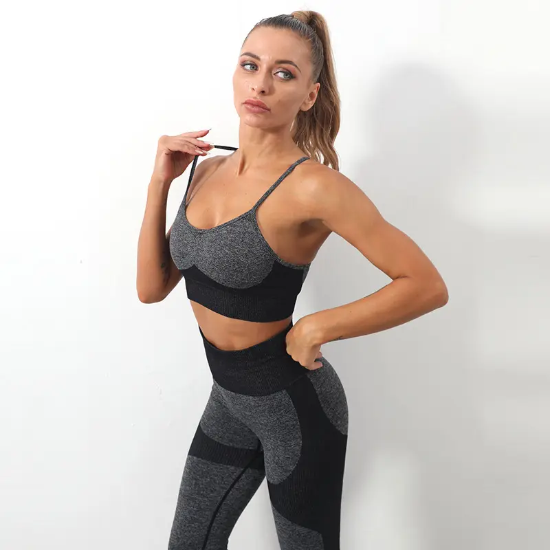 Women's Seamless Knitted Sling Sports Bra Yoga