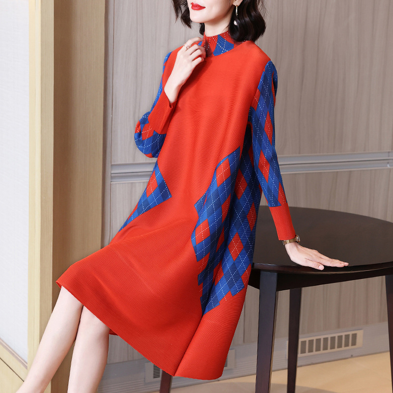 High End Pleated French Dress Spring