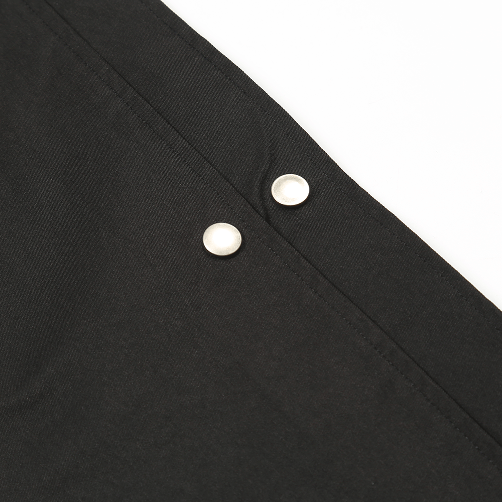 Elastic Waist Loose Straight Pants Street Trend Patchwork