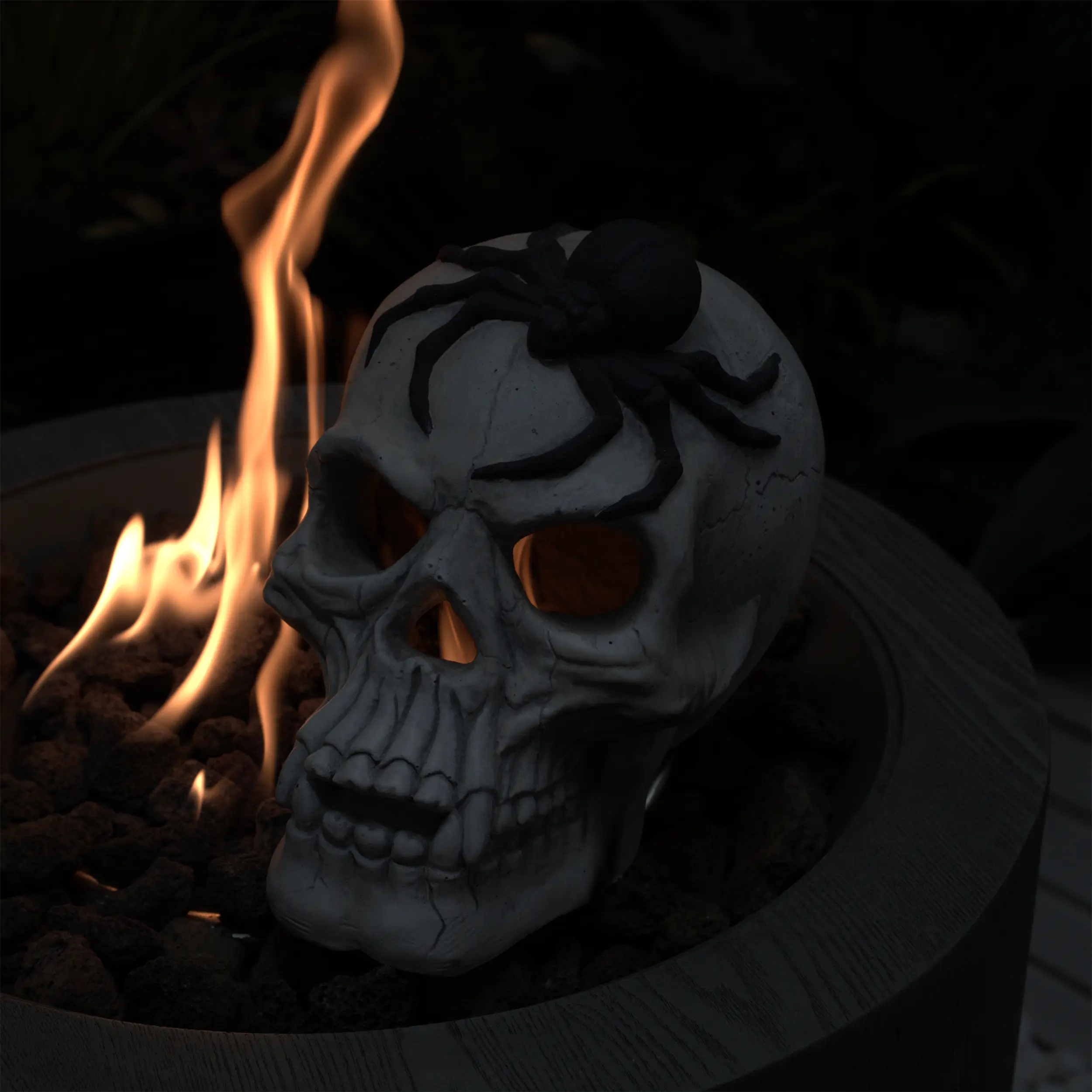 Demon Skull Halloween Decoration For Outdoor Fireplace And Fire Pit
