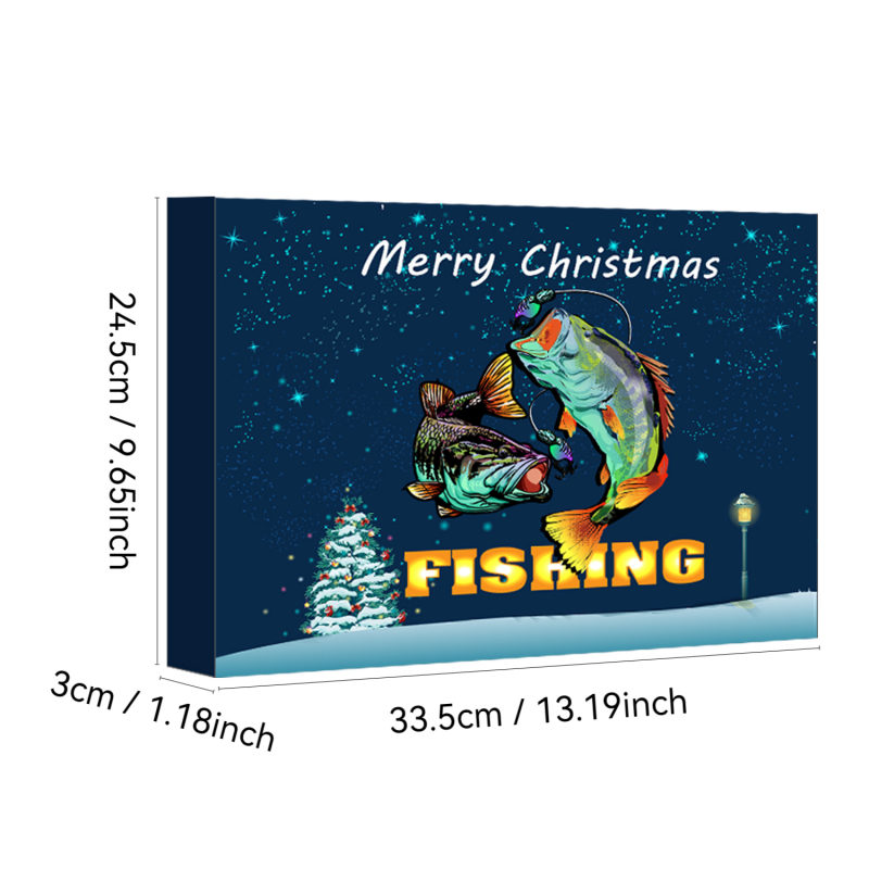 Christmas Countdown Calendar - 24 Day Fishing Lure Set For Adult Men And Teenage Boys - Christmas Surprise Gift