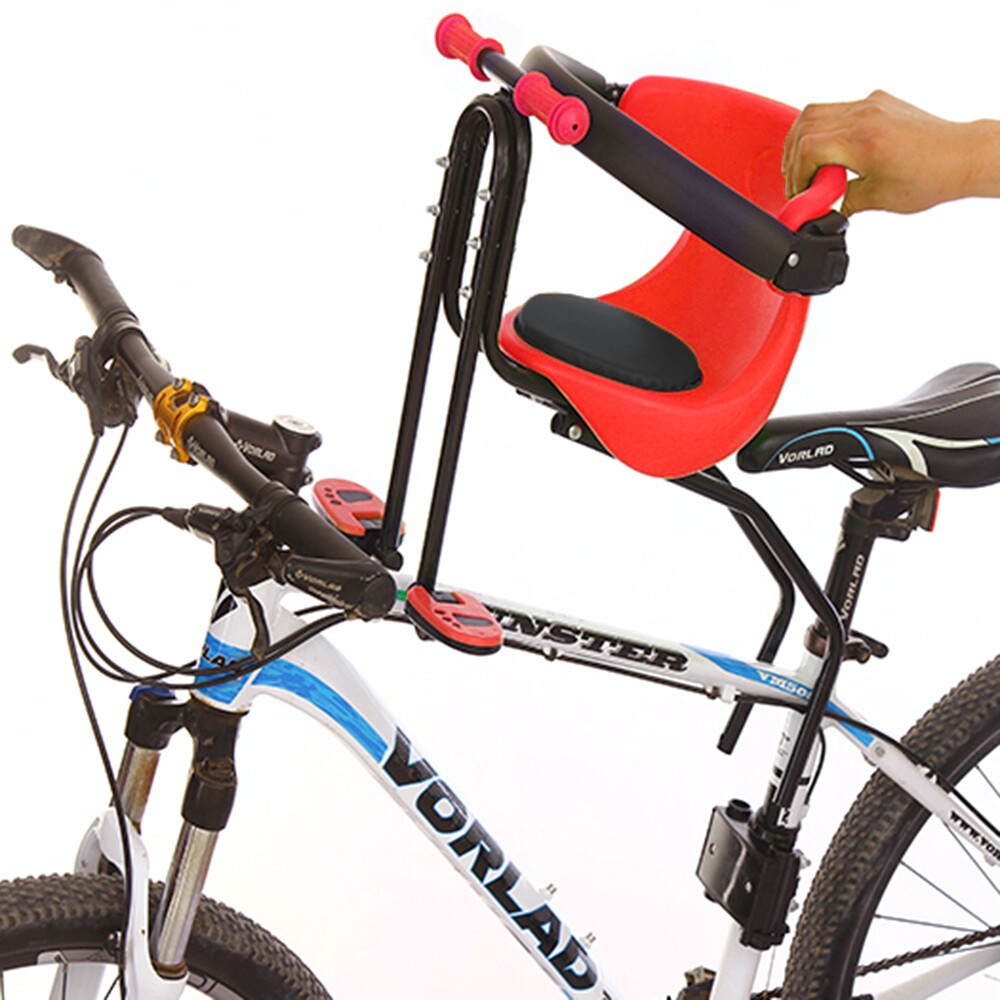 Front Mount Child Bike Seat Kids Bicycle Safe W Handrail Pedal 50KG — image 5