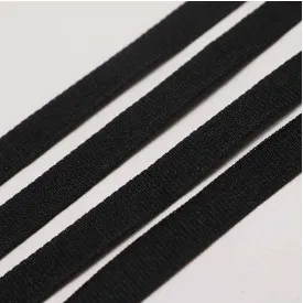 1cm Polyester Plain Weave With Black And White Textile Accessories Black - Shop at LoveMi