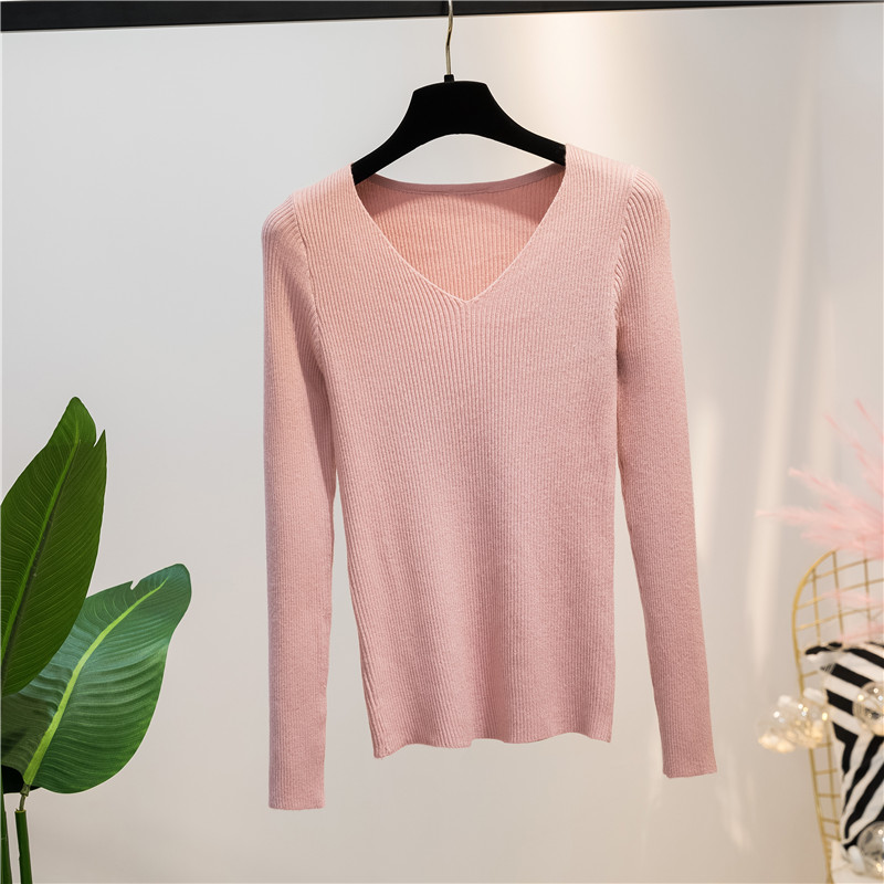 Title 9, Autumn and Winter V-neck Knitted Long-sleeved S...