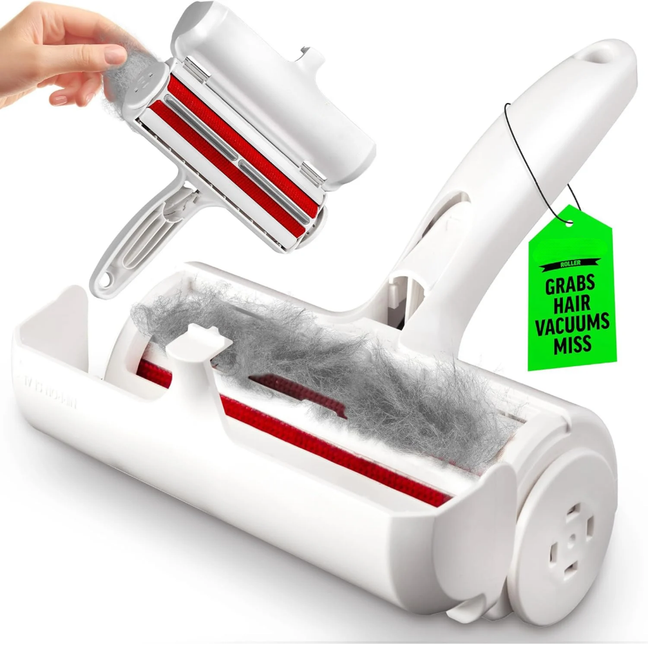 Reusable Pet Hair Remover Roller, Portable Lint Roller For Cat And Dog Hair On Furniture, Couch, Carpet, Car, Rugs And Bedding