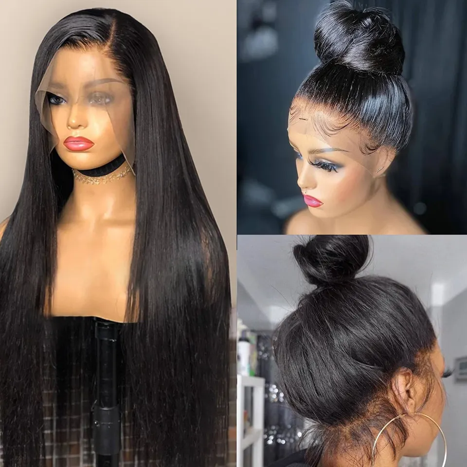 Real Human Hair Lace Wig Set Straight
