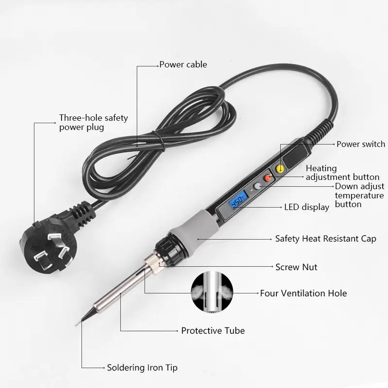 Digital Display Electric Soldering Iron High-power Precision