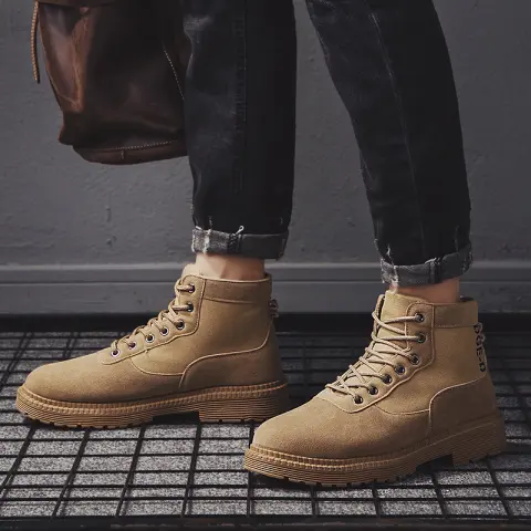 Men's Martin Boots All-match Tooling Trendy Shoes British Style