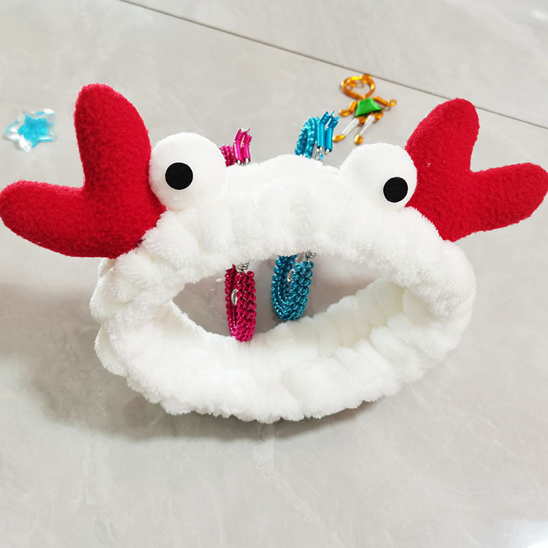 Cute Cartoon Crab Clip Face Wash Headband