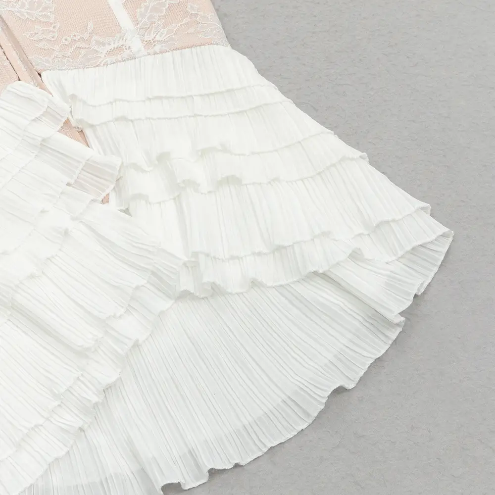 European And American Women's Clothing Bandage One-piece Dress Fashion Suspenders Lace Sexy Evening Dress
