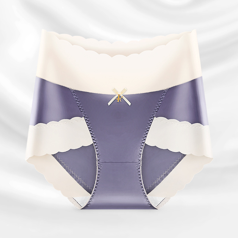 Fashion Light Luxury Satin Bow Briefs Violet - Shop at LoveMi