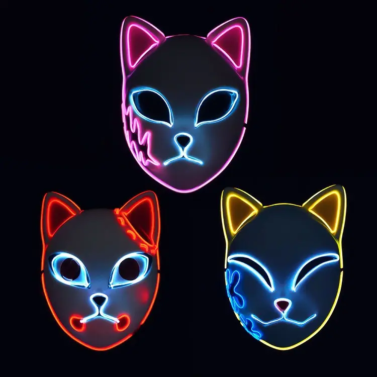 Luminous Line LED Cat Face Mask