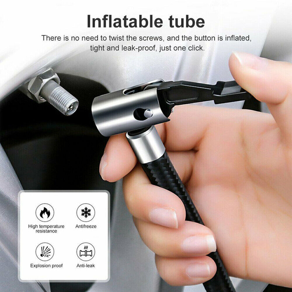 Digital Display Car Tire Inflator Portable, 12V DC Air Compressor W&LED Light — foto 2