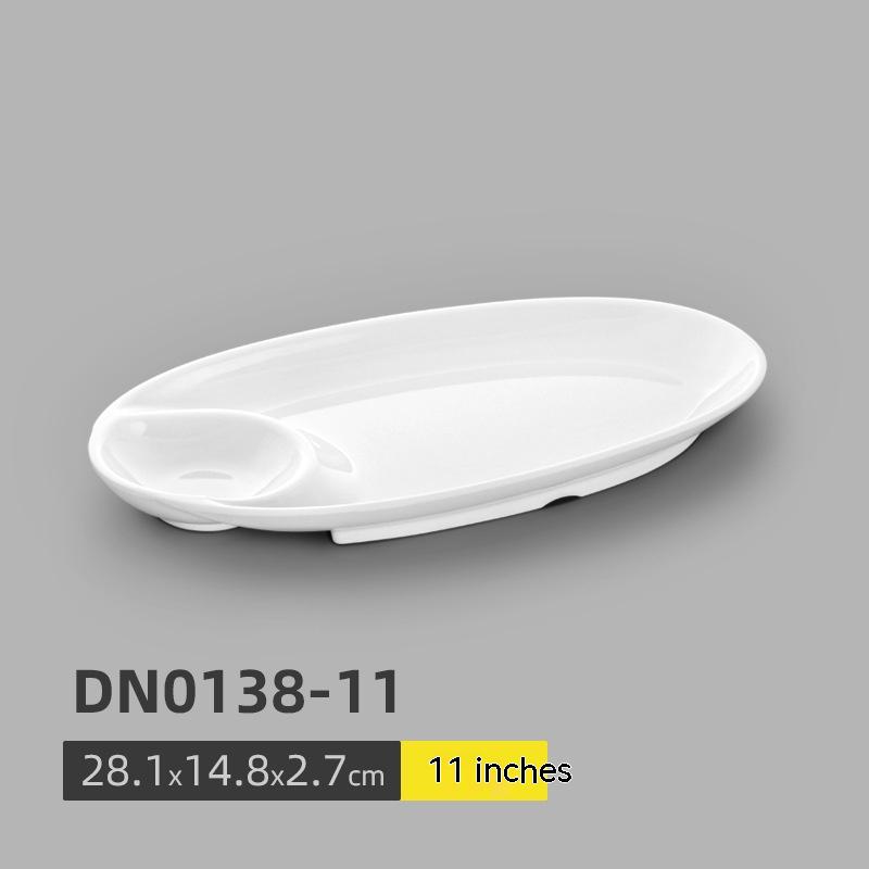 Title 11, White Tableware Melamine Bar KTV Sub-pack Plate