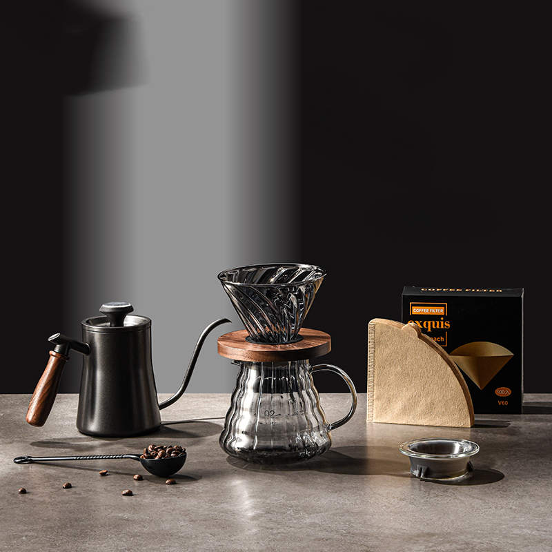 Title 6, Coffee Hand-made Pot Set Household Grinder Comb...