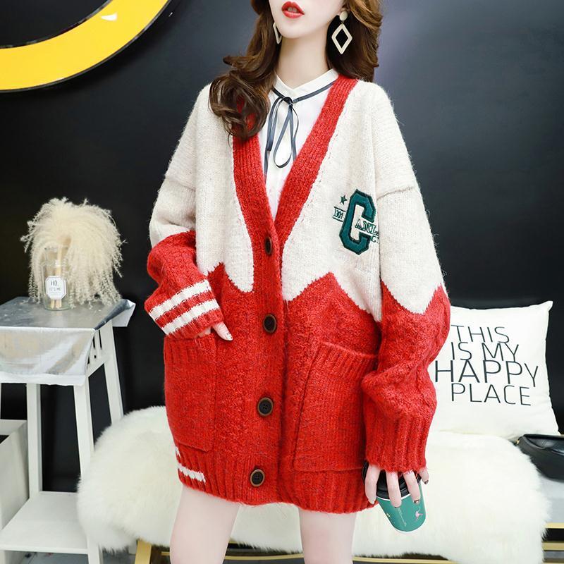 Net Red Lazy Wind Loose All-match Knitted Jacket Women