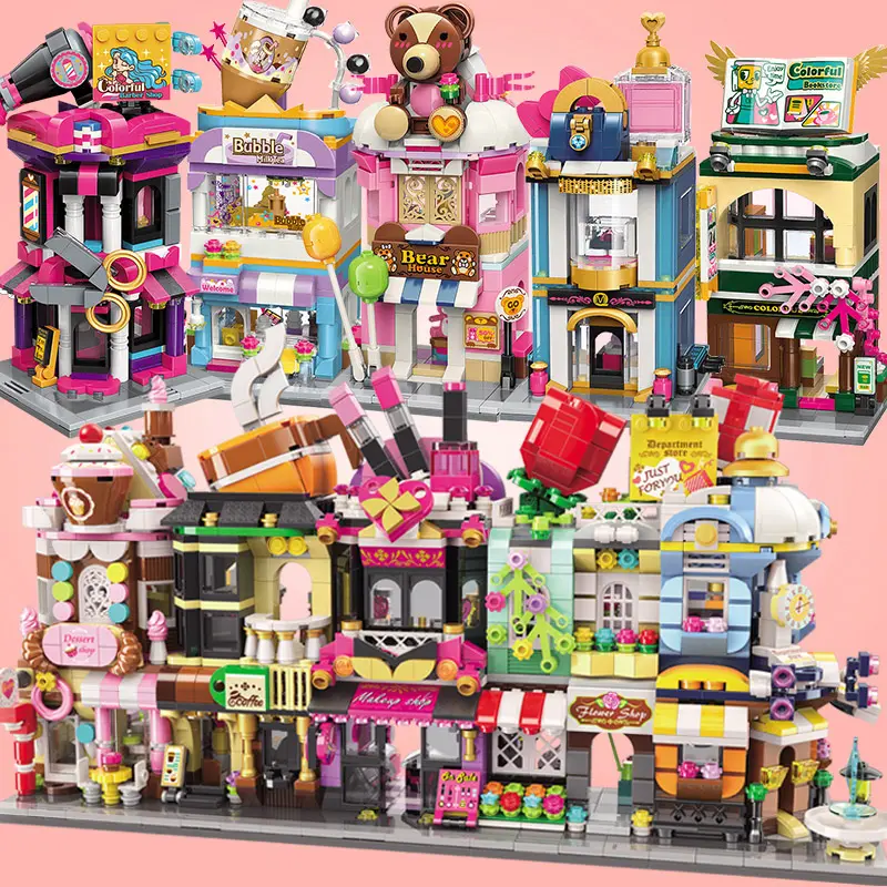 Toy Girl Patchwork Puzzle Colorful City Dessert