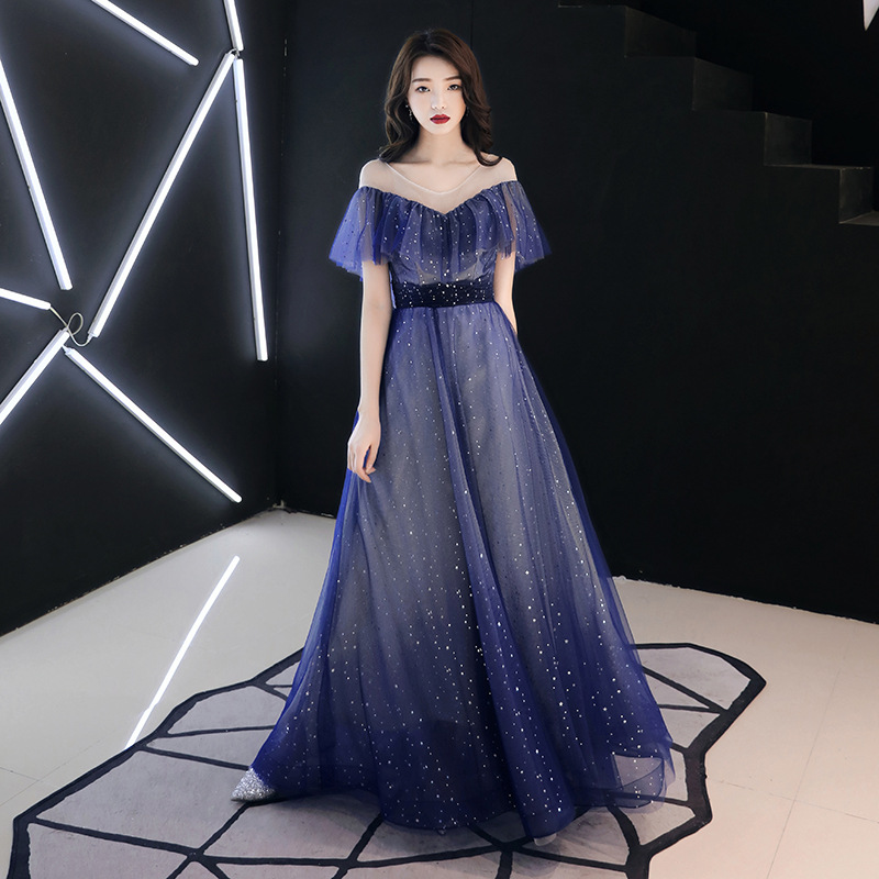 Simple Solid Color Evening Dress, picture 7 of 8