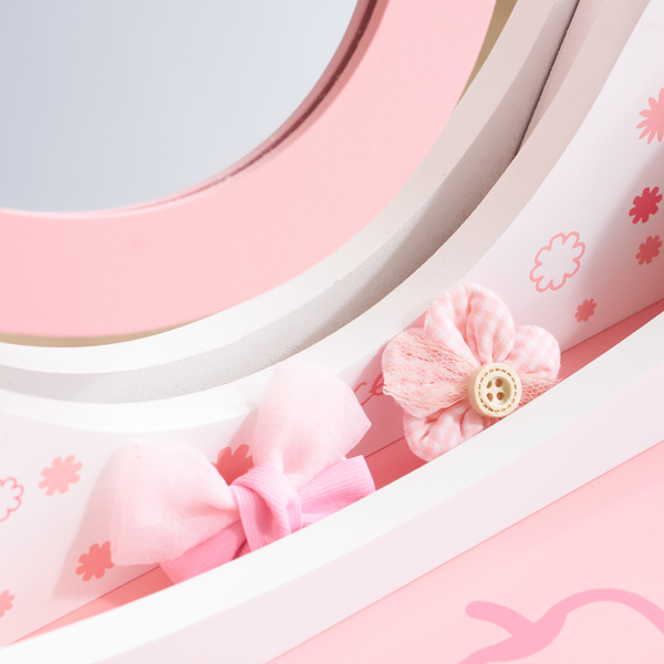 White MDF Spray-painted 1-drawer 2-desktop Storage Box Children's Dressing... 9