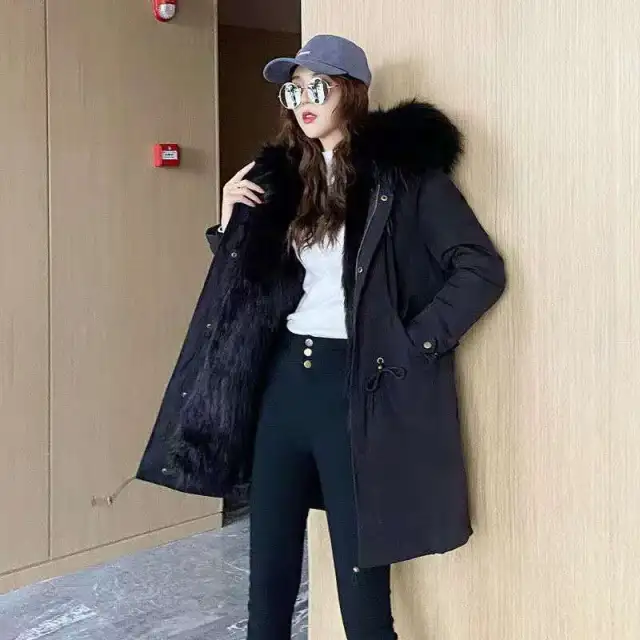 New Cashmere Coat Women's Detachable Liner Thickening Black Midlength Style - Shop at LoveMi
