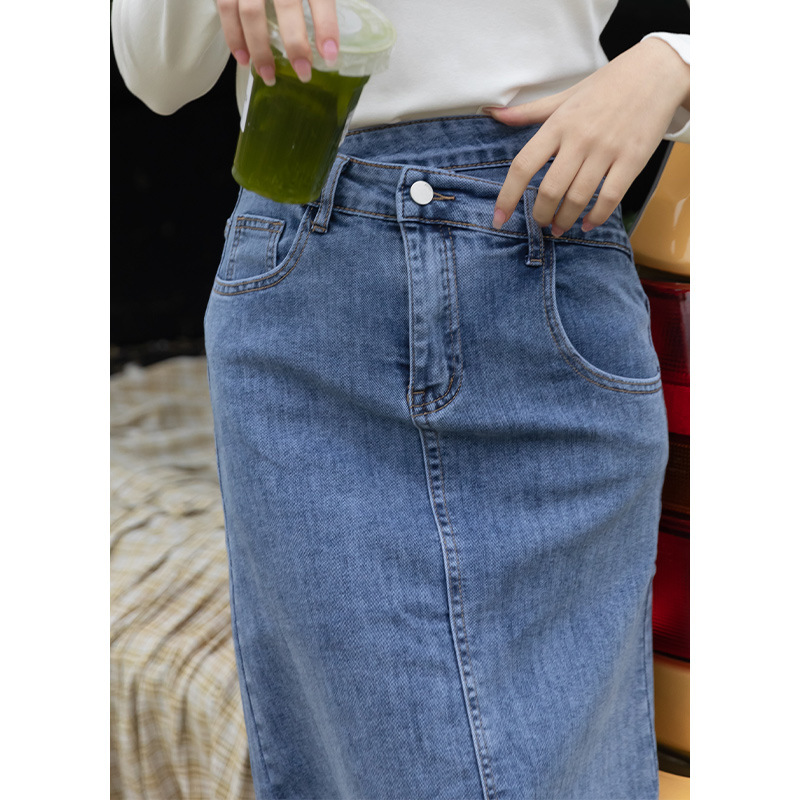 Double Waistline Design Sense Slit High Waist