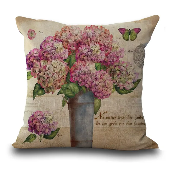 Retro Flower Peach Skin Sofa Decorative Pillowcase Decorative Pillowcase Without Core - Shop at LoveMi
