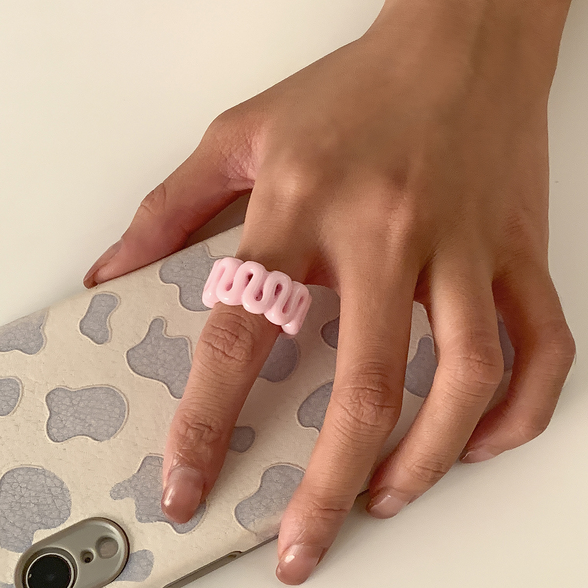 Frog Animal Resin Ring Women's Simple Three-dimensional Color Bracelet