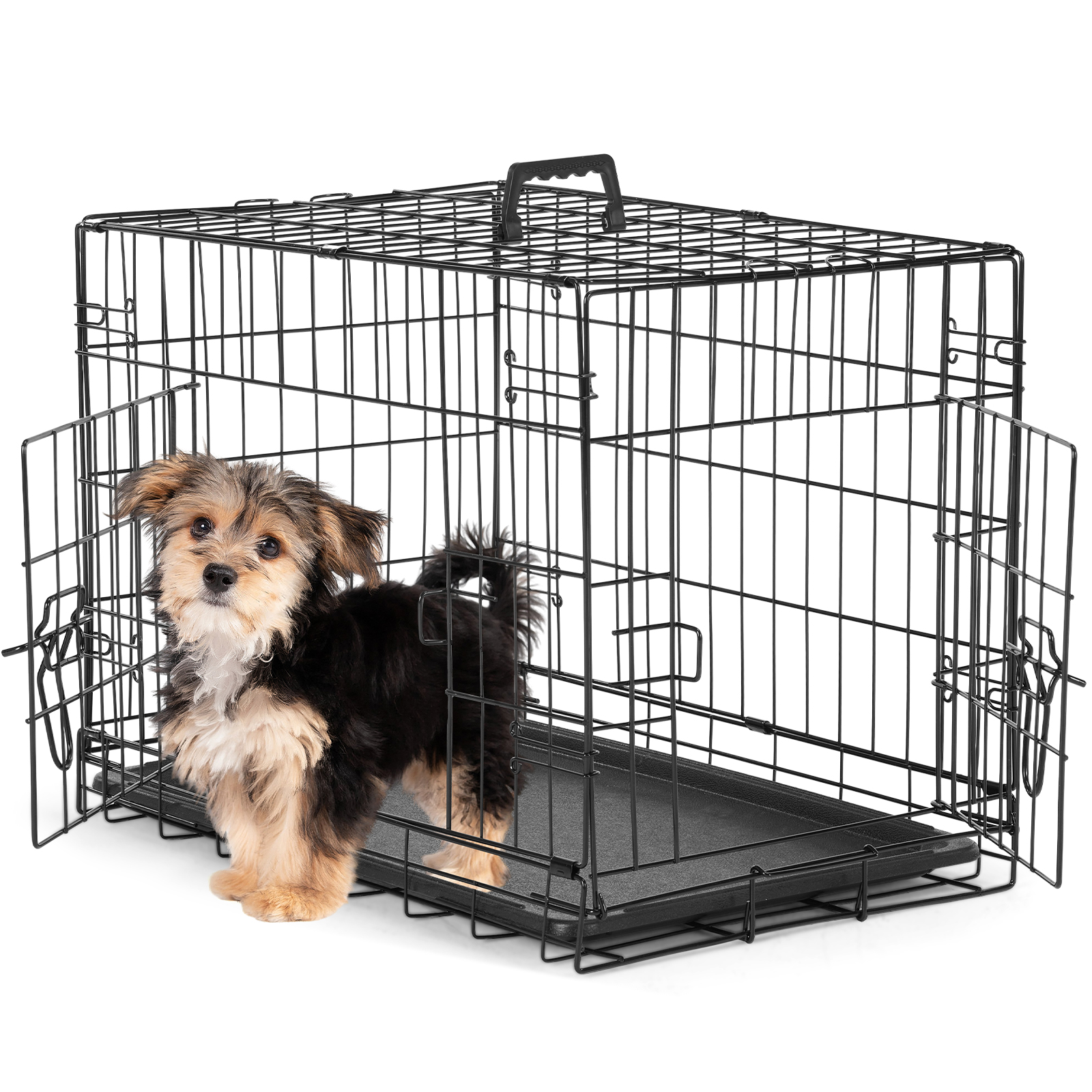 A Dog Cage With Two Doors 24Double Door - Shop at LoveMi