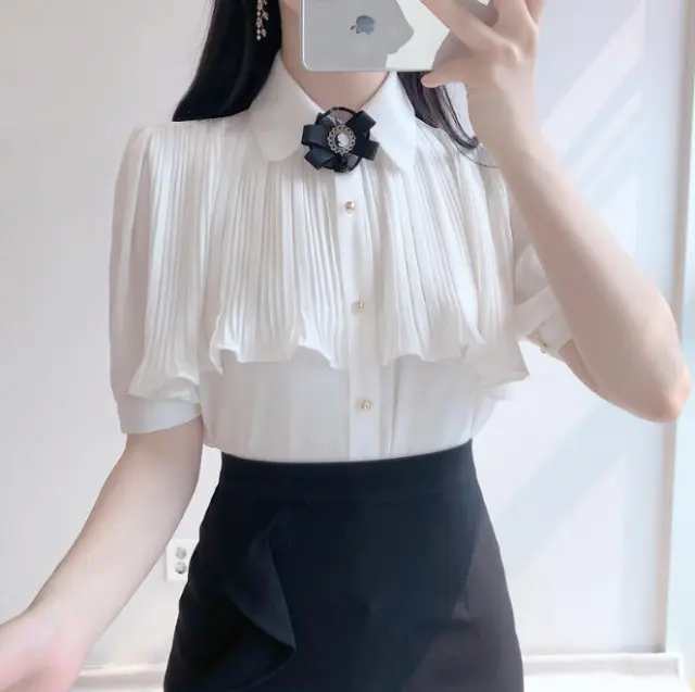 Korean Explosion White Tops Small Shirt White - Shop at LoveMi
