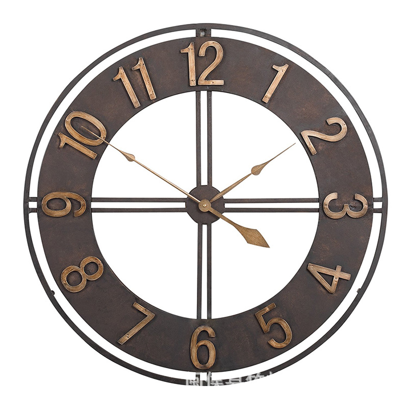 Round Wrought Iron Wall Clock