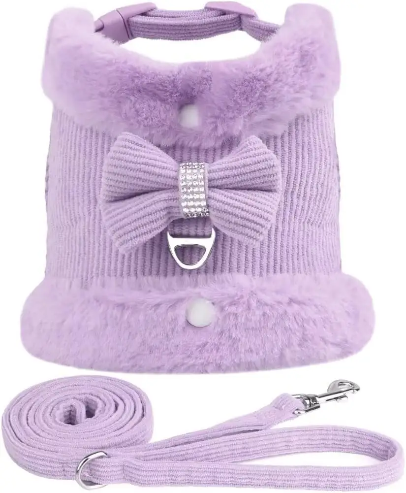 Cute Warm Small Dog Harness And Leash