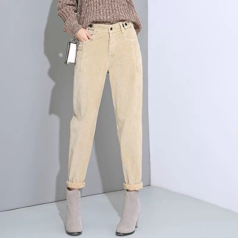 Title 16, Women Pants Loose Corduroy Harem High Waist