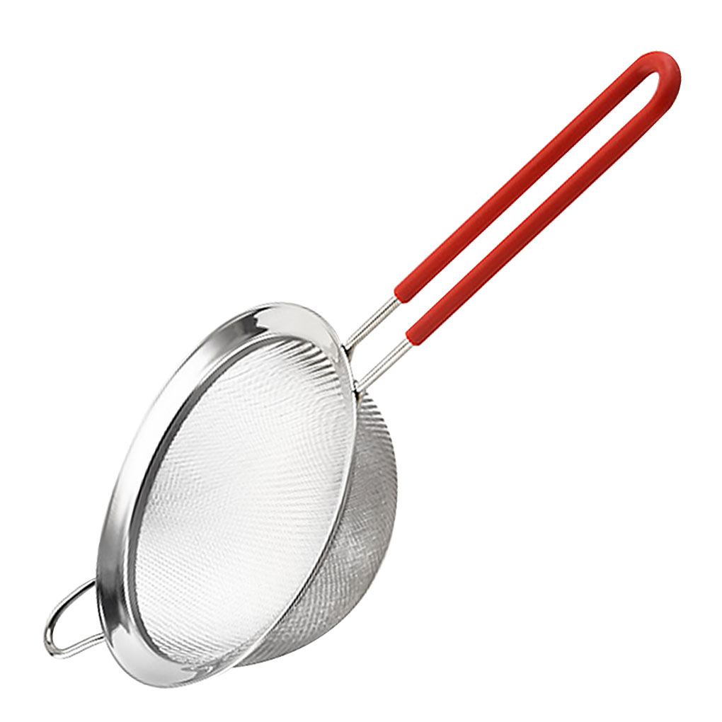 Title 3, Stainless Steel Flour Sieve With Long Ha