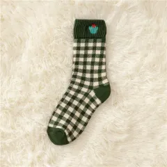 Autumn And Winter New Socks Women's Thickened Fleece-lined Warm - Virtual Lattice - View 1