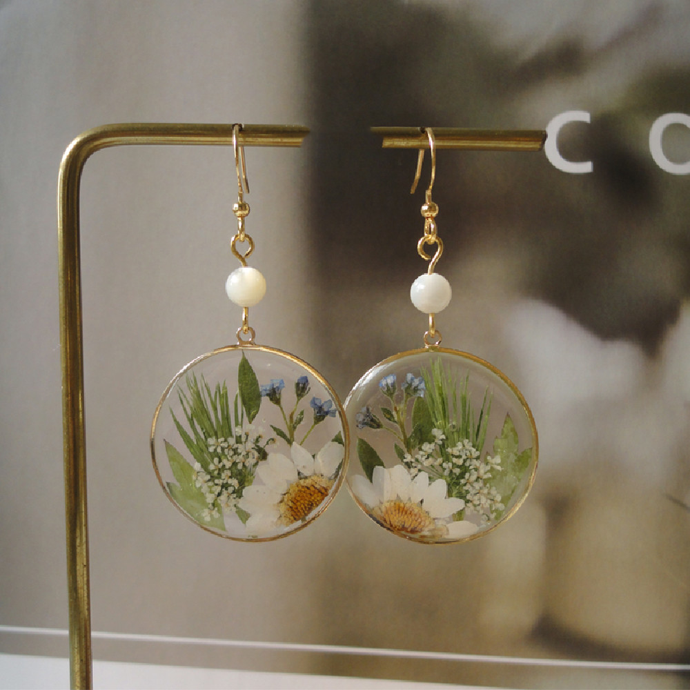 Fashion Resin Natural Plant Earrings