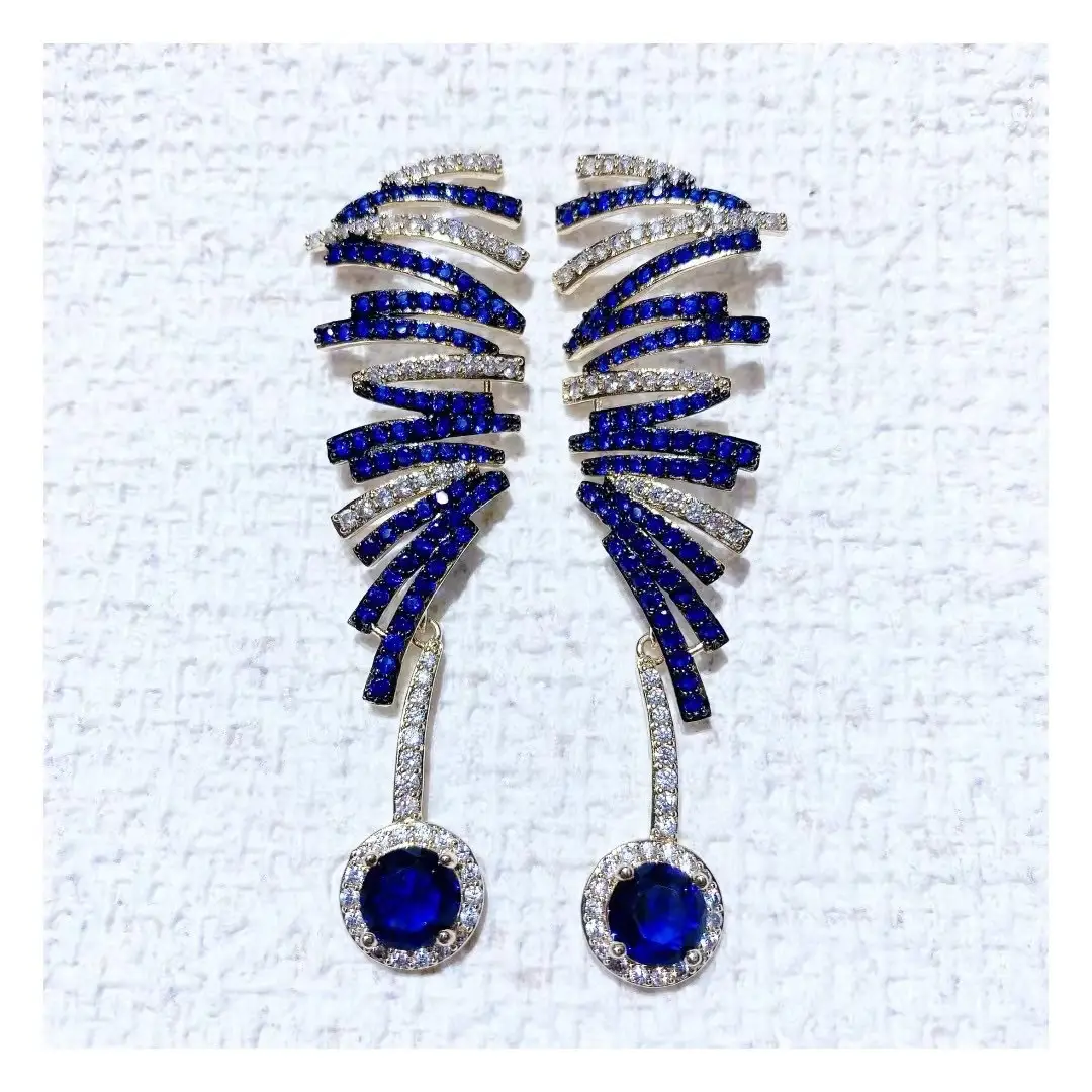 Creative Three-dimensional Color Line Geometric Earrings