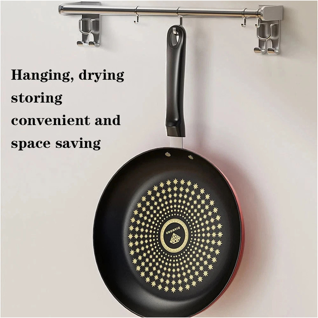 Frying Pan Non Stick 24cm Diamond,Easy To Clean, Induction Compatible — image 2